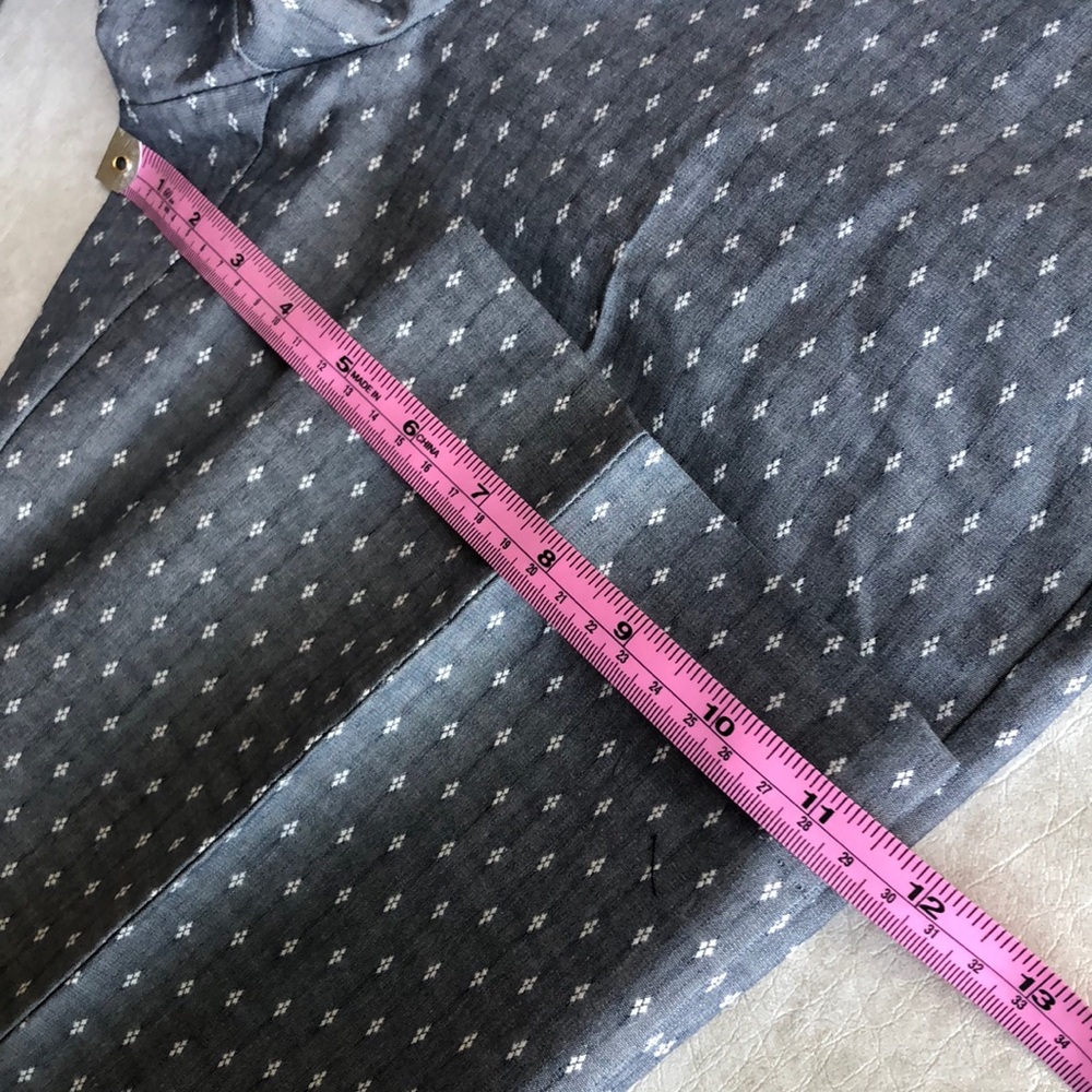 Ann Taylor Women's Curvy Cropped Leg Trouser Pants Gray White Diamond Size 2P - Picture 9 of 14